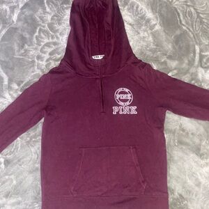 PINK Victoria's Secret Maroon Hoodie Sweater
